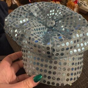 Blue Sequin Cap